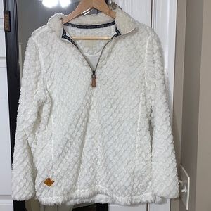 White simply southern sweater